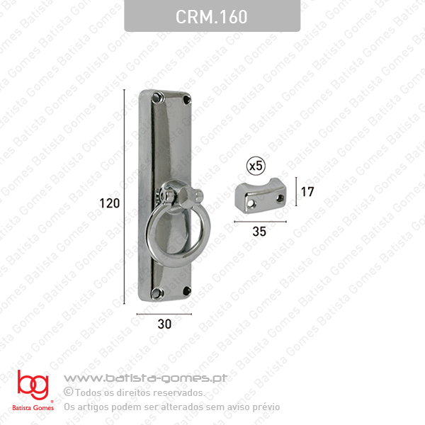 Cremone  sobrep�r - ZAMAC